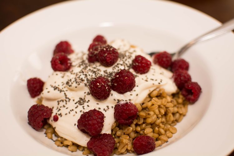 Wheat Berry Breakfast Bowl