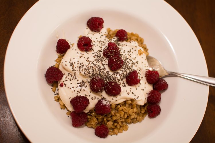 Wheat Berry Breakfast Bowl