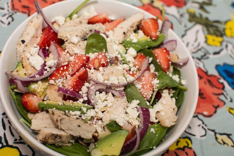 Strawberry Avocado Spinach Salad - Our Kind of Wonderful