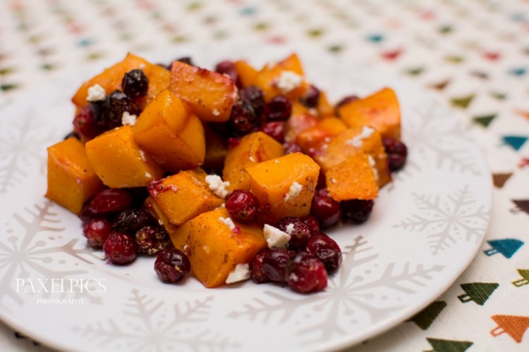 Honey Roasted Butternut Squash with Cranberries - Our Kind of Wonderful