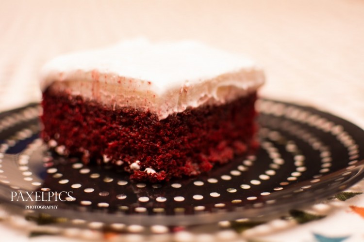 Red Velvet Poke Cake - Our Kind of Wonderful