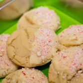 White Chocolate Dipped Peppermint Sugar Cookies - Our Kind of Wonderful