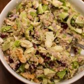 Brussels Sprouts, Cranberries, and Quinoa Salad - Our Kind of Wonderful