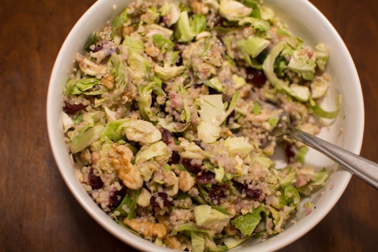 Brussels Sprouts, Cranberries, and Quinoa Salad - Our Kind of Wonderful