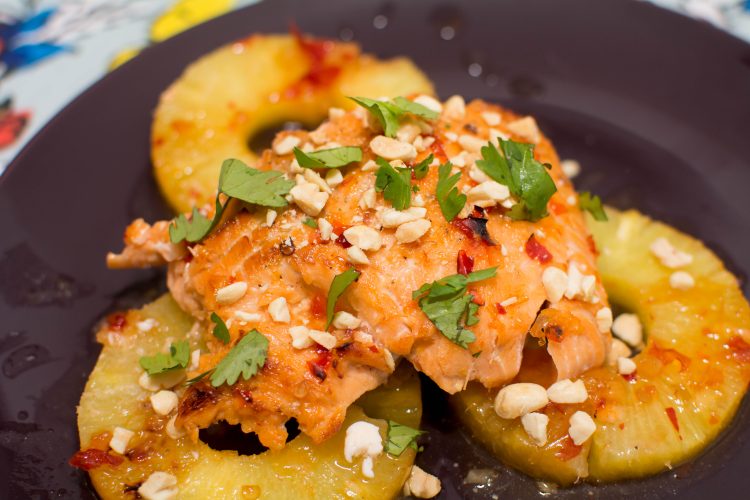 Baked Thai Pineapple Salmon - Our Kind of Wonderful