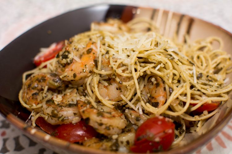 Shrimp Pesto Pasta - Our Kind of Wonderful