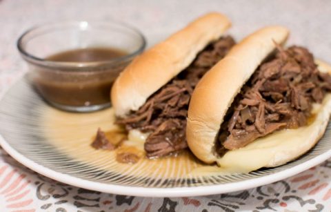 Slow Cooker French Dip Sandwiches - Our Kind of Wonderful