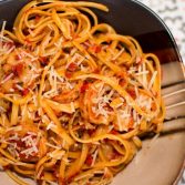 Sun-Dried Tomato Basil Shrimp Pasta - Our Kind of Wonderful