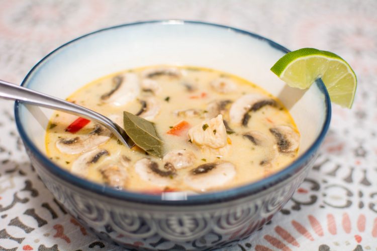 Chicken & Mushroom Coconut Soup - Our Kind of Wonderful