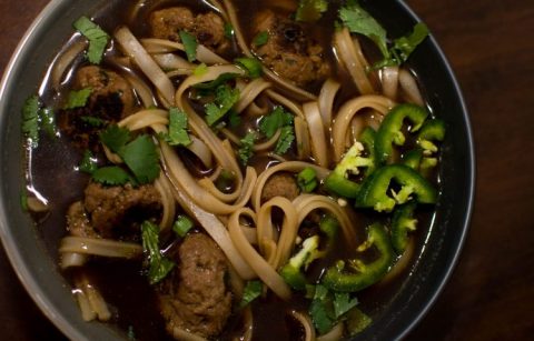 Vietnamese Meatball Pho Noodle Soup - Our Kind of Wonderful