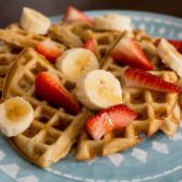 Banana Cinnamon Waffles - Our Kind of Wonderful