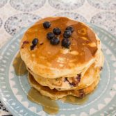 Lemon Blueberry Ricotta Pancakes - Our Kind of Wonderful