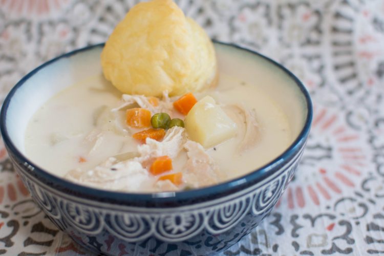 Crock Pot Chicken Pot Pie Soup - Our Kind of Wonderful