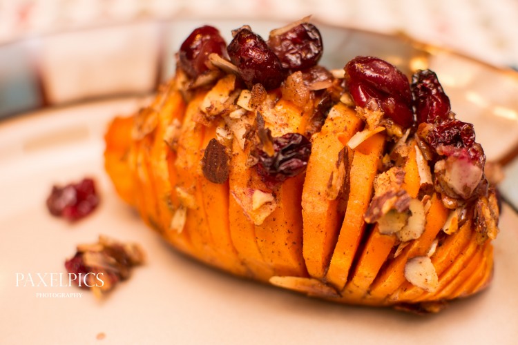 Cranberry and Apple Stuffed Sweet Potatoes - Our Kind of Wonderful