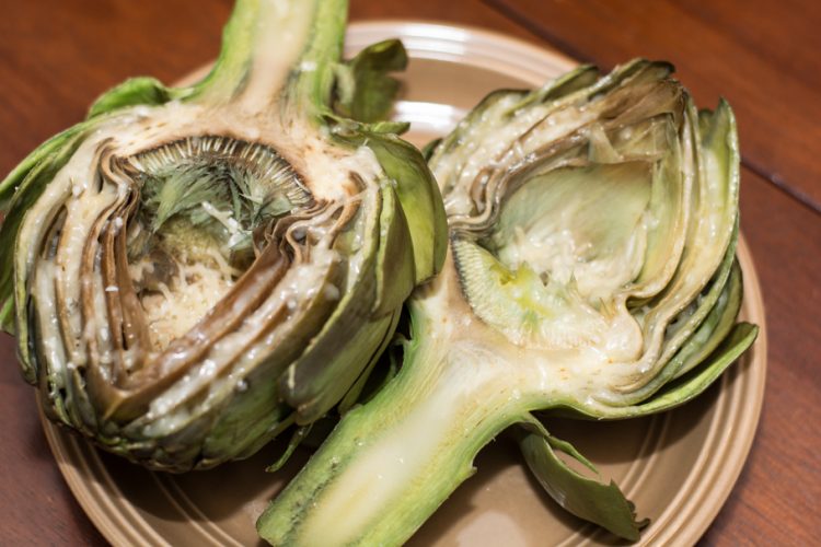 Grilled Artichokes with Cheese - Our Kind of Wonderful