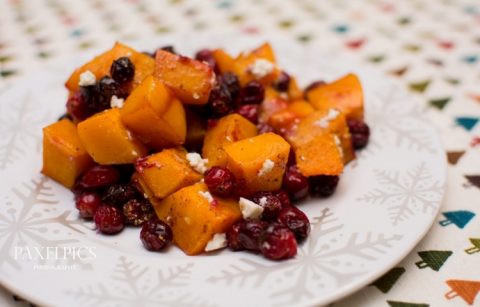 Honey Roasted Butternut Squash with Cranberries - Our Kind of Wonderful