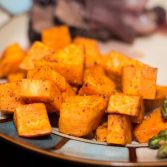 Spicy Roasted Sweet Potatoes - Our Kind of Wonderful
