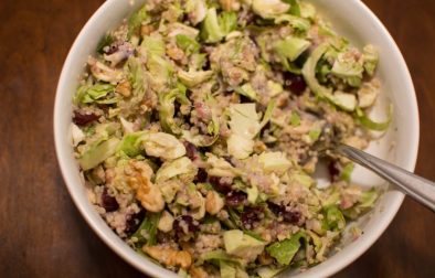 Brussels Sprouts, Cranberries, and Quinoa Salad - Our Kind of Wonderful