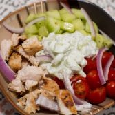 Greek Chicken Bowls - Our Kind of Wonderful
