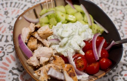 Greek Chicken Bowls - Our Kind of Wonderful