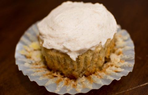 Banana Muffins with Cinnamon Frosting - Our Kind of Wonderful