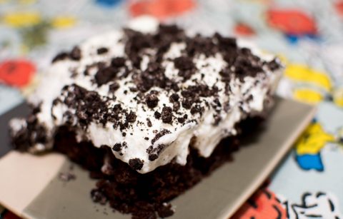 Oreo Poke Cake - Our Kind of Wonderful