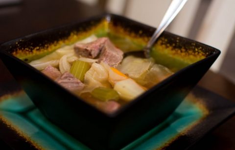 Slow Cooker Corned Beef Cabbage Stew - Our Kind of Wonderful