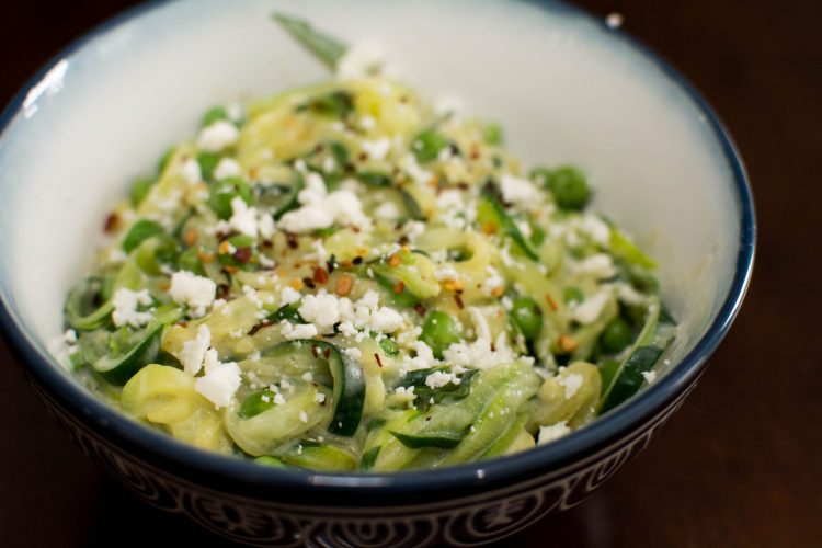 Zucchini Noodle Carbonara - Our Kind of Wonderful