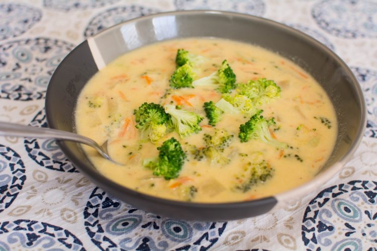 Broccoli Cheese Soup - Our Kind of Wonderful