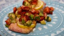 Strawberry Lemon Salmon with Strawberry Avocado Salsa - Our Kind of Wonderful